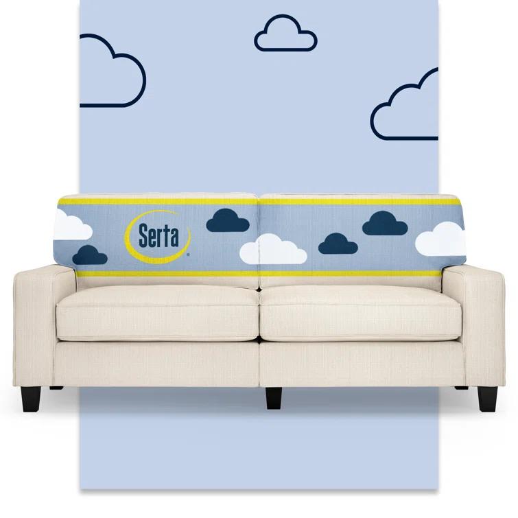 Serta Palisades 78" Track Arm Sofa, Easy Care Fabric, Soft Pillow Back, Pocket Coil Seat Cushions