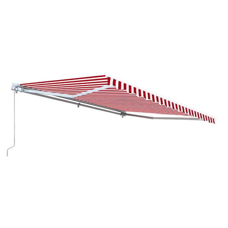 ALEKO Motorized Retractable Outdoor Awning with White Frame