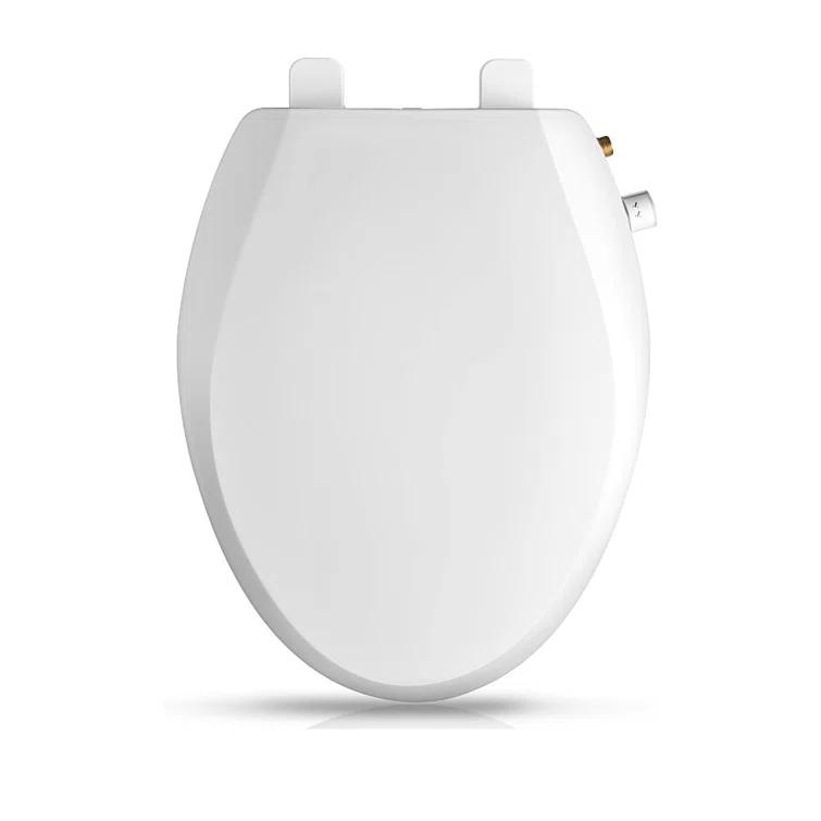 Elongated Bidet Toilet Seat With Quiet-Close, Fit Elongated Toilet Seat, White