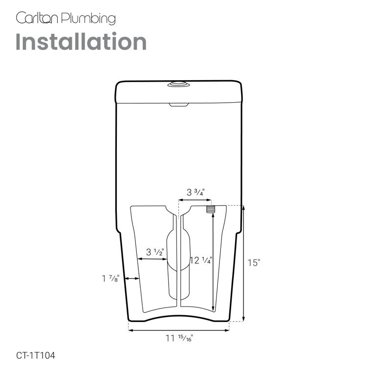 Swiss Madison CT-1T104 Fulton One-Piece Elongated Toilet Dual-Flush 1.1/1.6 Gpf