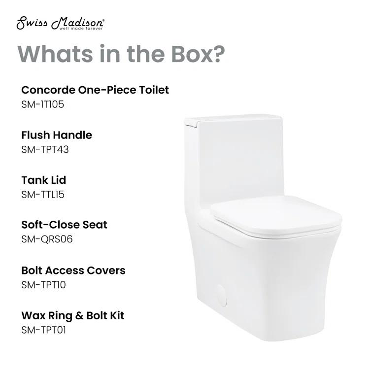 Concorde One-Piece Square Toilet Dual-Flush 1.1/1.6 gpf