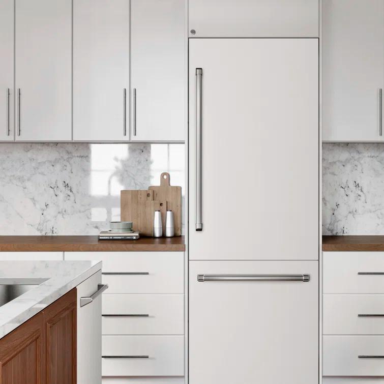 ZLINE ZLINE 30 in. 16.1 cu. ft. Built-In Bottom Freezer Refrigerator with Water Dispenser and Ice Maker in Satin Stainless Steel with Graphite Gray Interior GRBIV-SN-30