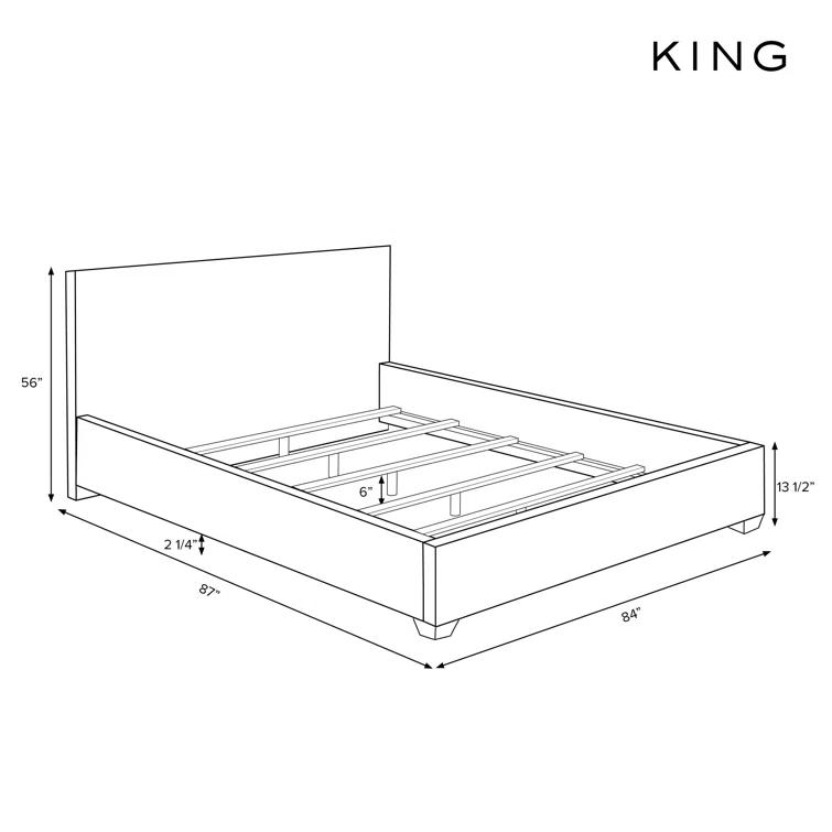 Hagerman Upholstered Wingback Bed