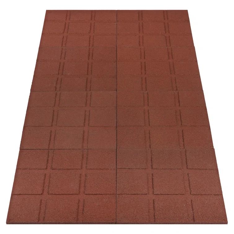 Pure Garden Deck Tiles 8-Pack - Dual-Sided Outdoor Flooring Tile - 28SQFT Rubber Pavers for Outside Patio, Garden Walkway, Balcony, or Shed