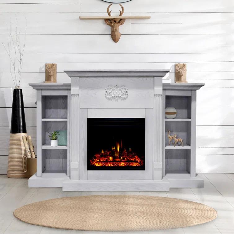 Cambridge Sanoma Freestanding Electric Fireplace Heater with Traditional Mantel, Timer, Remote Control