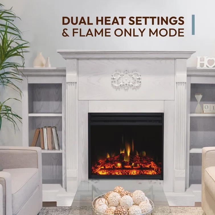 Cambridge Sanoma Freestanding Electric Fireplace Heater with Traditional Mantel, Timer, Remote Control