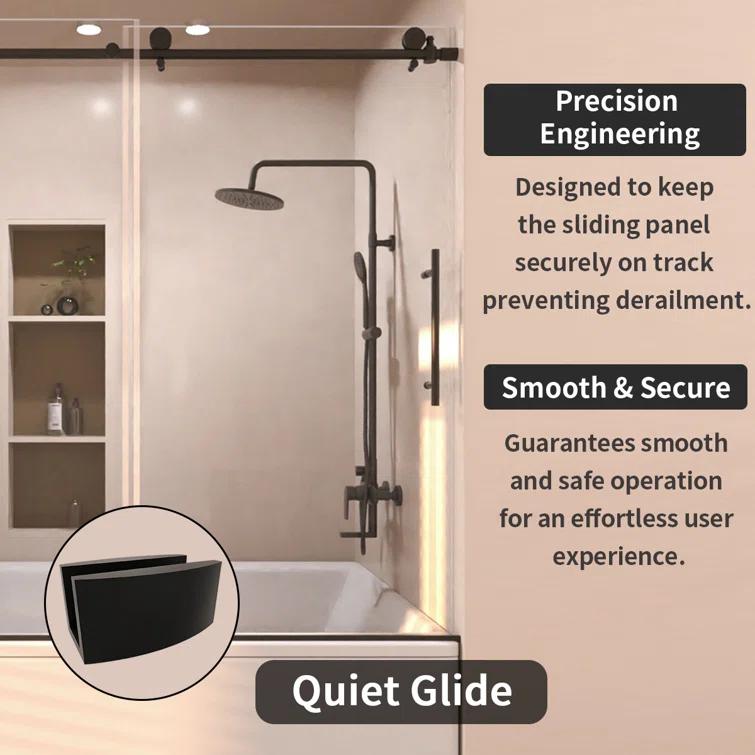 60'' - W x 60'' H Door Semi-Frameless Tub Door with