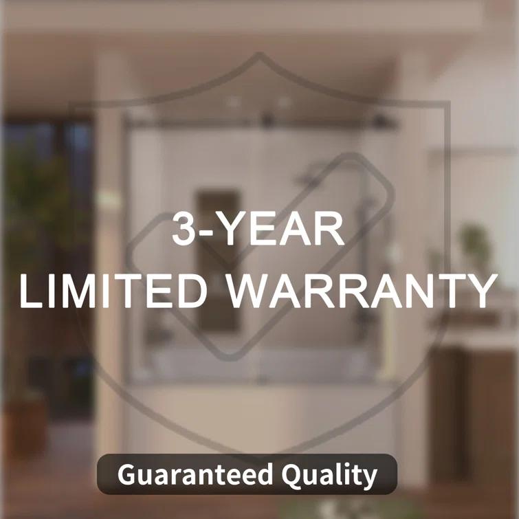 60'' - W x 60'' H Door Semi-Frameless Tub Door with