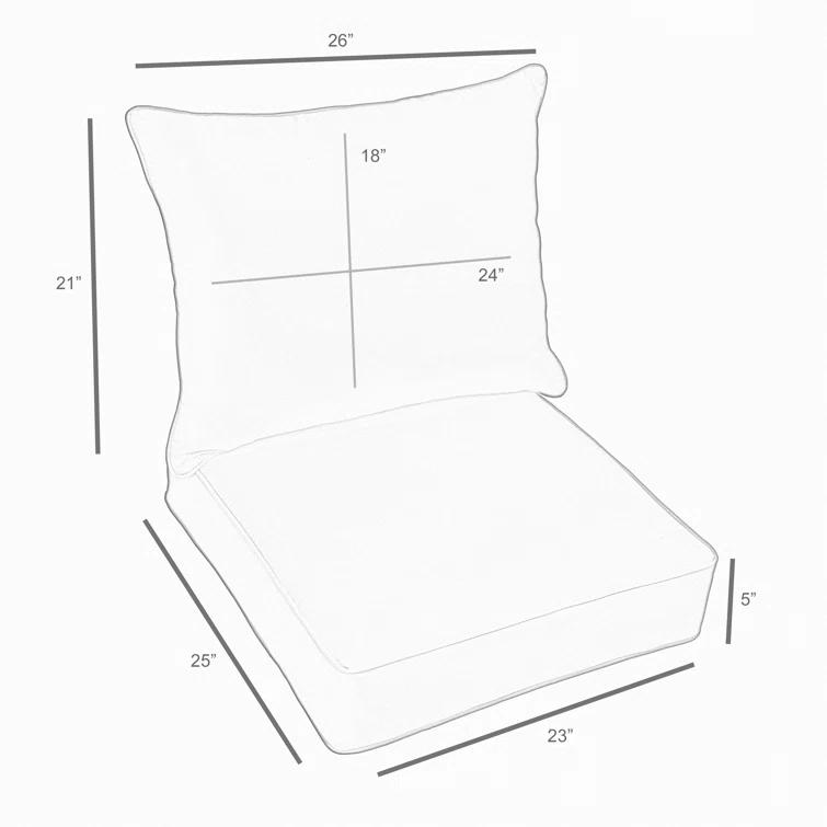Indoor/Outdoor Seat/Back Cushion