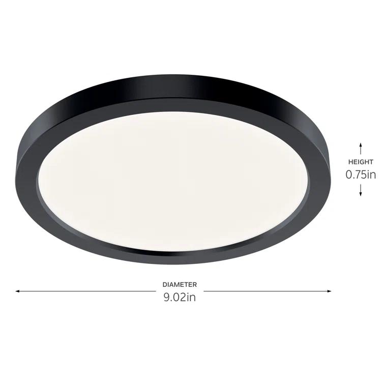 Kichler Lighting Ara Integrated 9.25" LED Flush Mount in a Black Finish