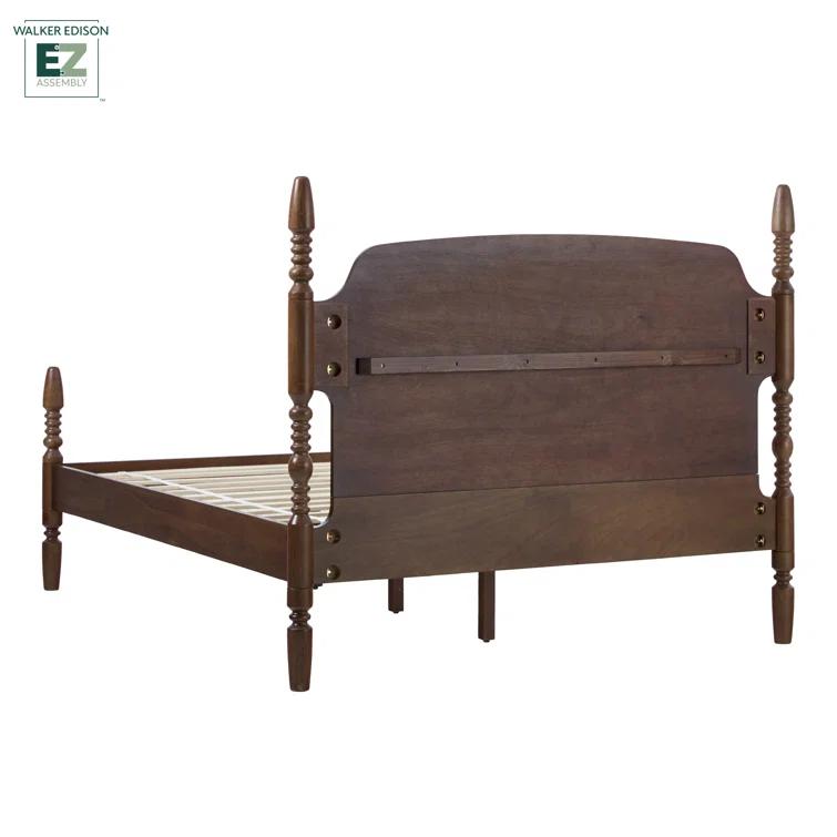 Vivienne Traditional Easy Assembly Solid Wood Turned Spindle Bed