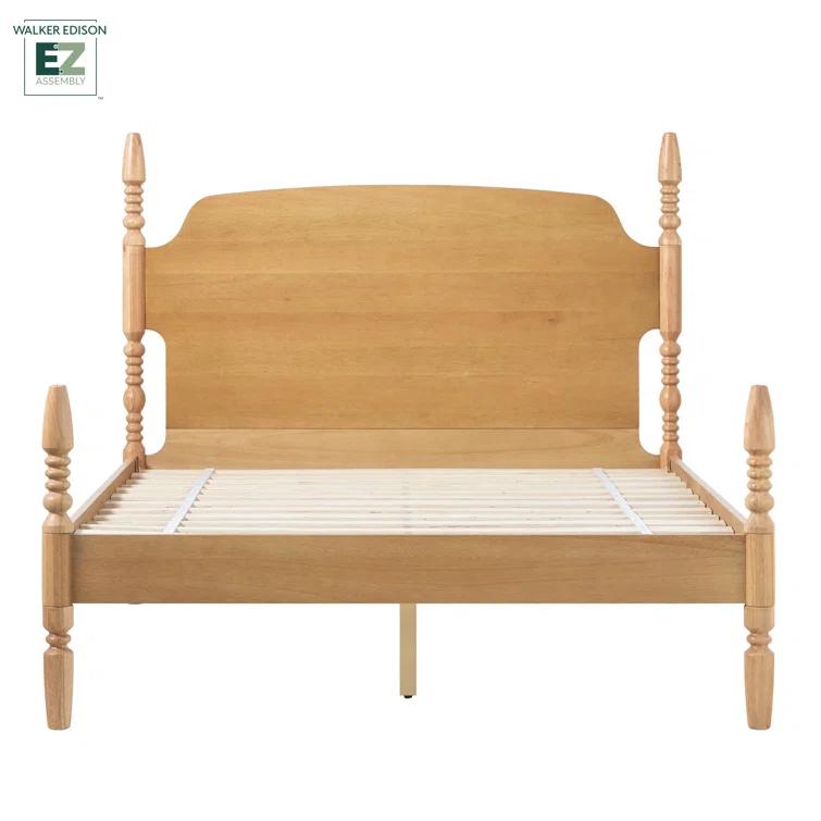 Vivienne Traditional Easy Assembly Solid Wood Turned Spindle Bed