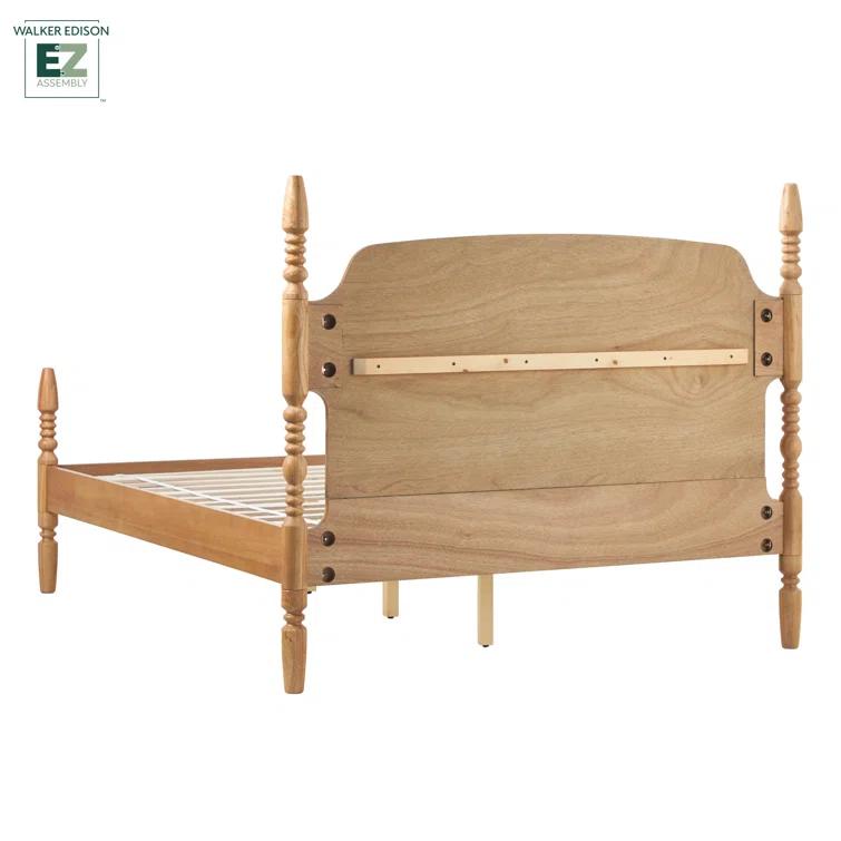 Vivienne Traditional Easy Assembly Solid Wood Turned Spindle Bed