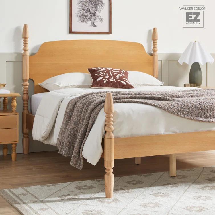 Vivienne Traditional Easy Assembly Solid Wood Turned Spindle Bed