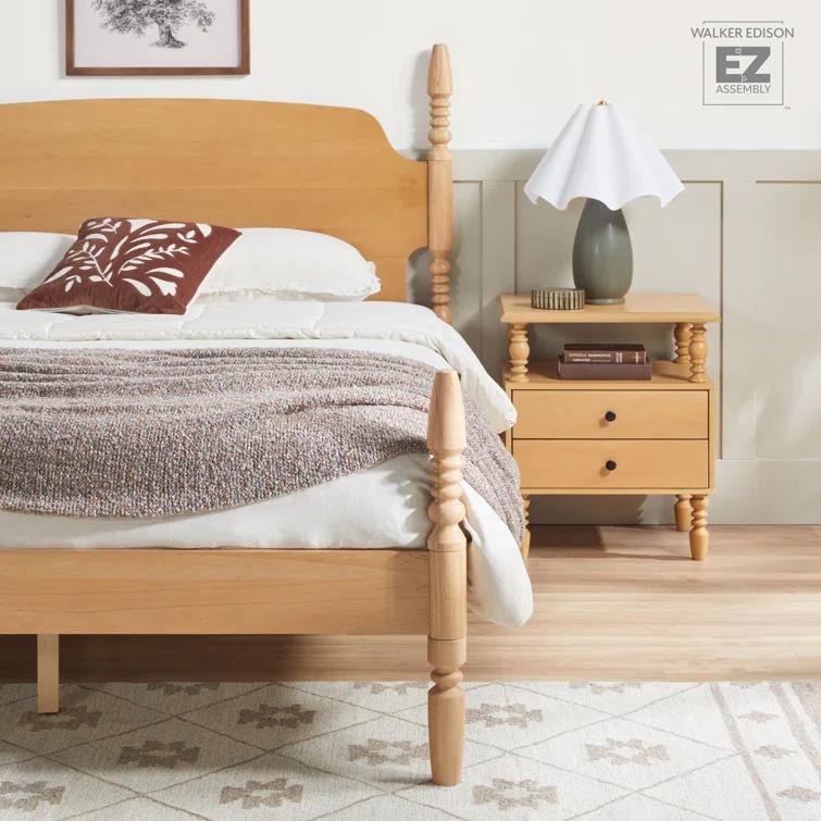 Vivienne Traditional Easy Assembly Solid Wood Turned Spindle Bed