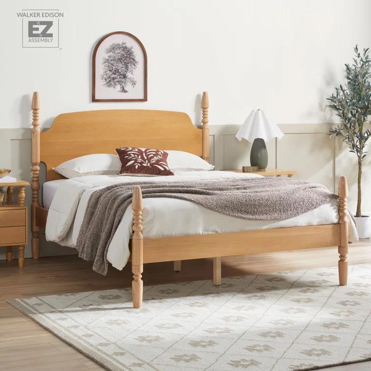 Vivienne Traditional Easy Assembly Solid Wood Turned Spindle Bed