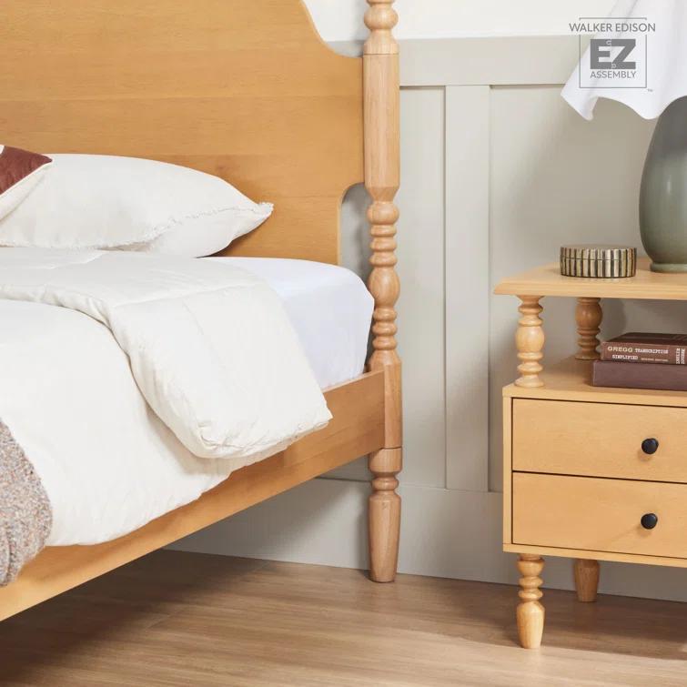 Vivienne Traditional Easy Assembly Solid Wood Turned Spindle Bed