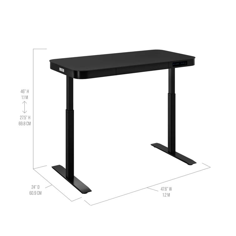 airLIFT 48" W Electric Adjustable Height Tempered Glass Desk