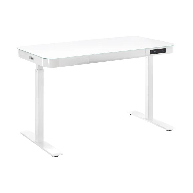 airLIFT 48" W Electric Adjustable Height Tempered Glass Desk