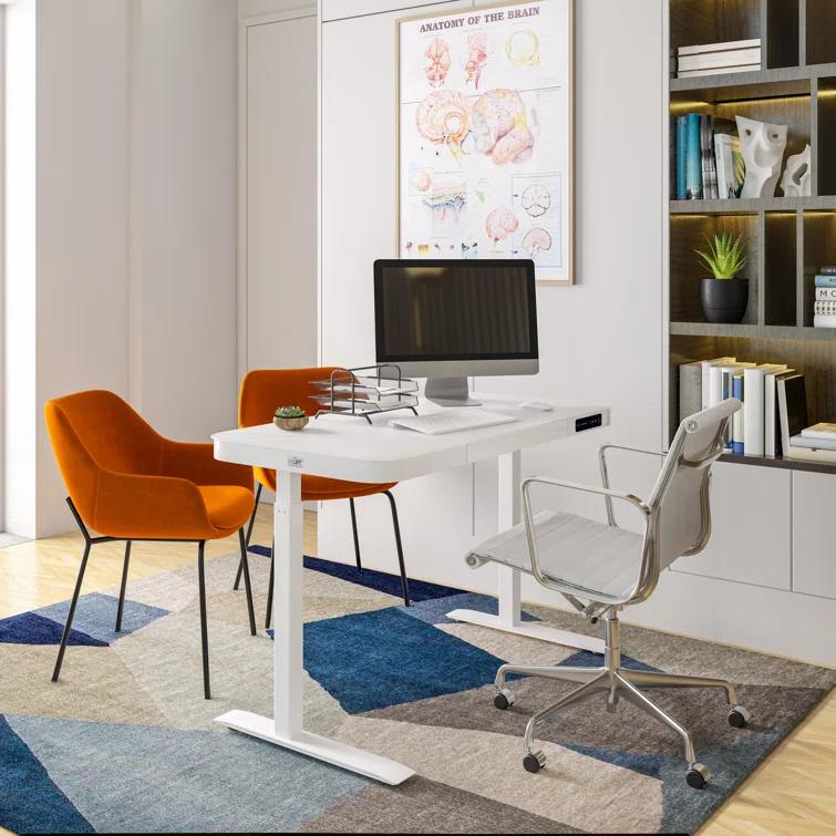 airLIFT 48" W Electric Adjustable Height Tempered Glass Desk