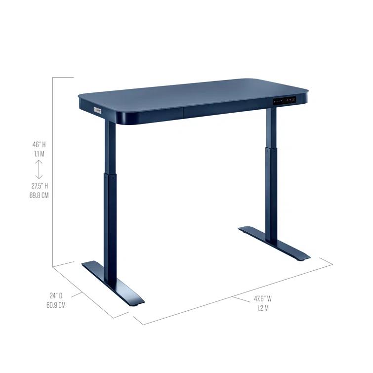 airLIFT 48" W Electric Adjustable Height Tempered Glass Desk