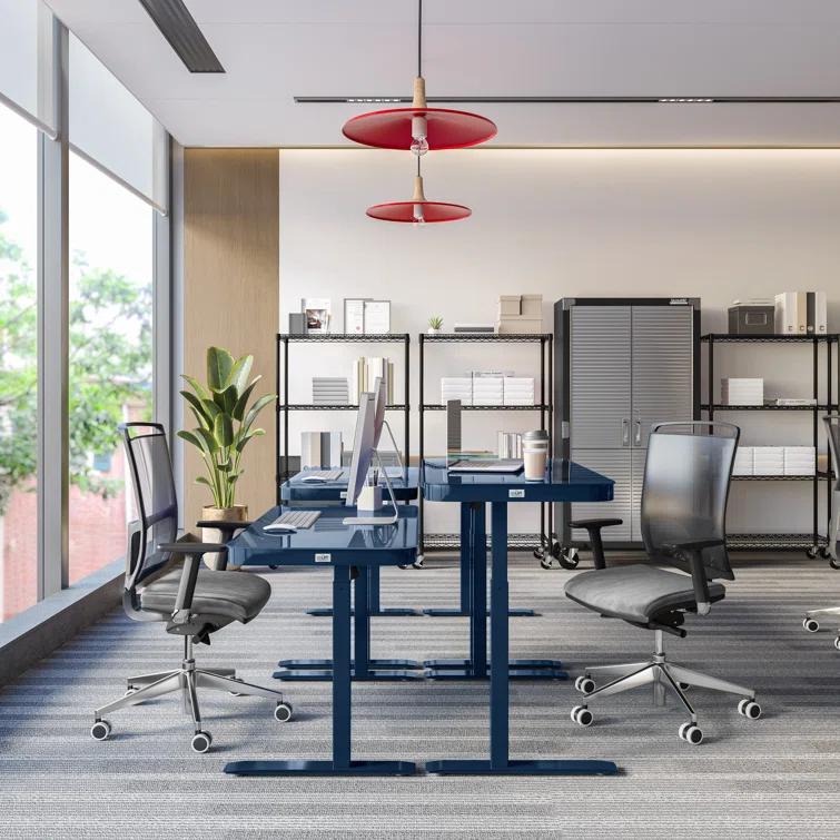 airLIFT 48" W Electric Adjustable Height Tempered Glass Desk