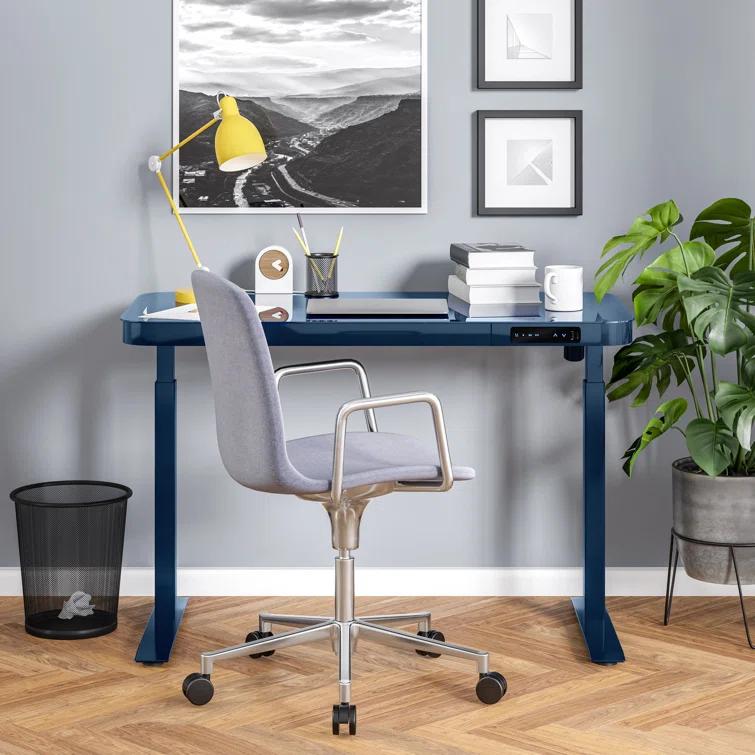 airLIFT 48" W Electric Adjustable Height Tempered Glass Desk