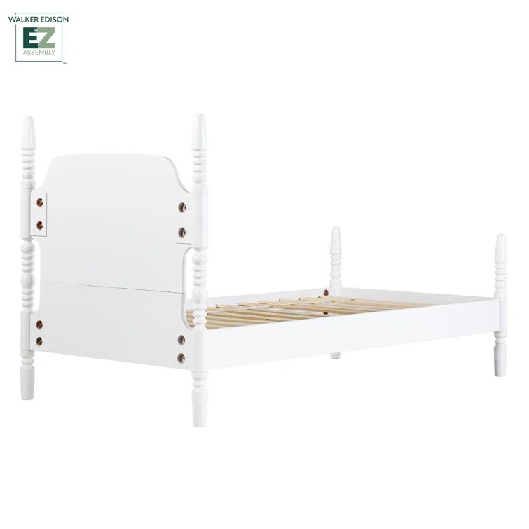 Vivienne Traditional Easy Assembly Solid Wood Twin Spindle Bed