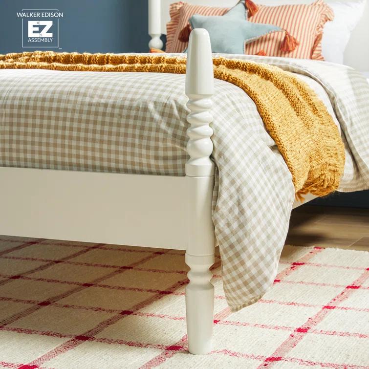 Vivienne Traditional Easy Assembly Solid Wood Twin Spindle Bed