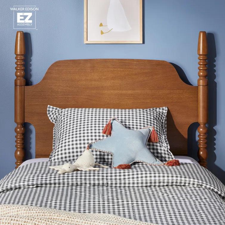 Vivienne Traditional Easy Assembly Solid Wood Twin Spindle Bed