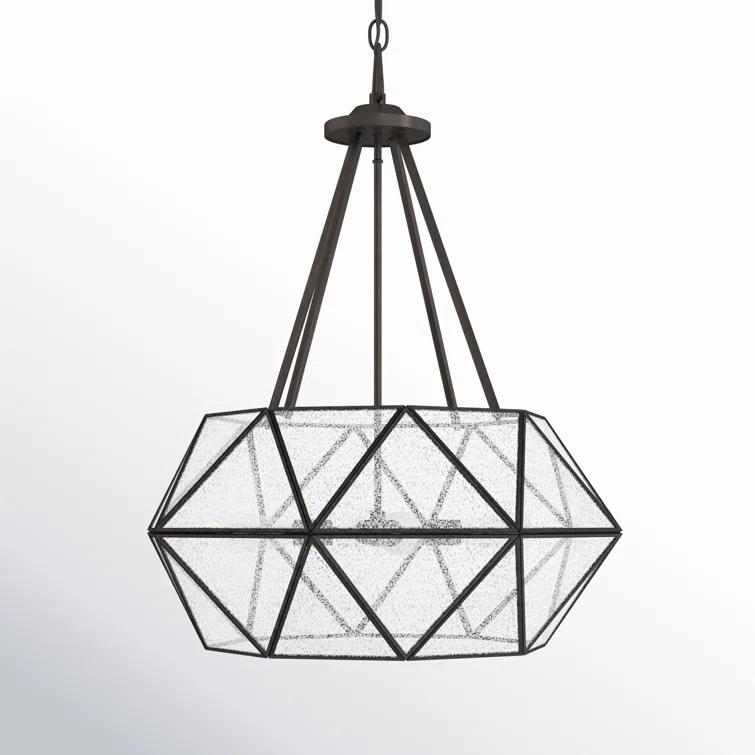 Sky 4 Light Metal Dimmable Geometric Chandelier