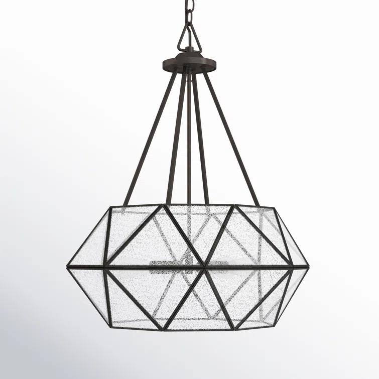 Sky 4 Light Metal Dimmable Geometric Chandelier