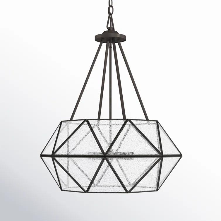 Sky 4 Light Metal Dimmable Geometric Chandelier