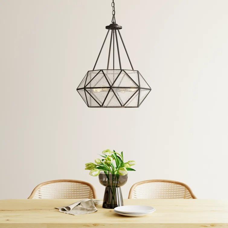 Sky 4 Light Metal Dimmable Geometric Chandelier