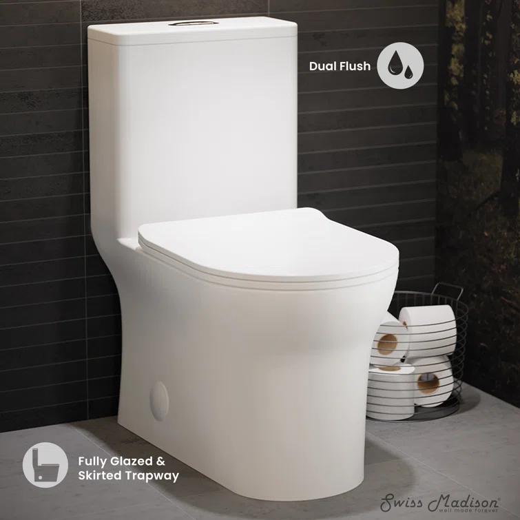 Burdon One-Piece Toilet Vortex Dual-Flush 1.1/1.6 gpf