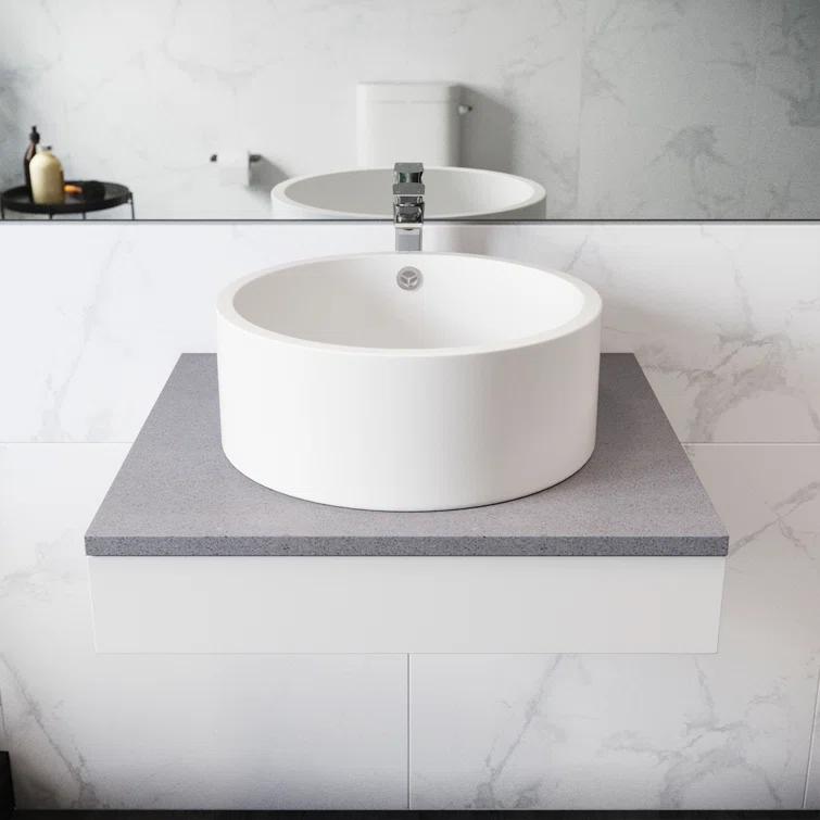 Monaco Round Ceramic Bathroom Vessel Sink