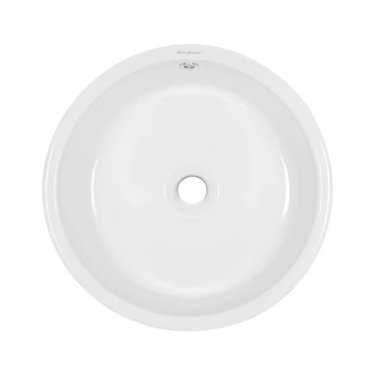 Monaco Round Ceramic Bathroom Vessel Sink