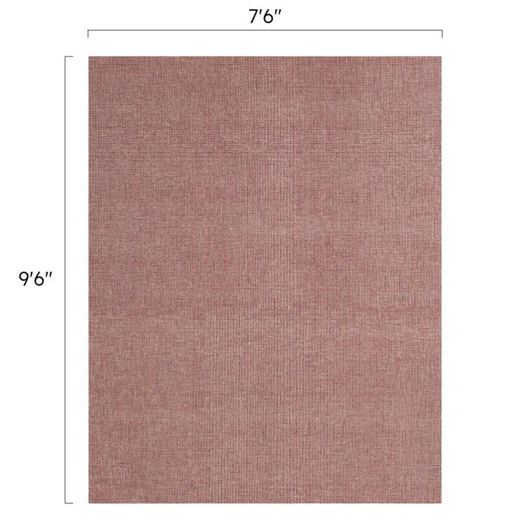 Spice Pink Hand Tufted Wool Rectangular Area Rug 2' x 3'