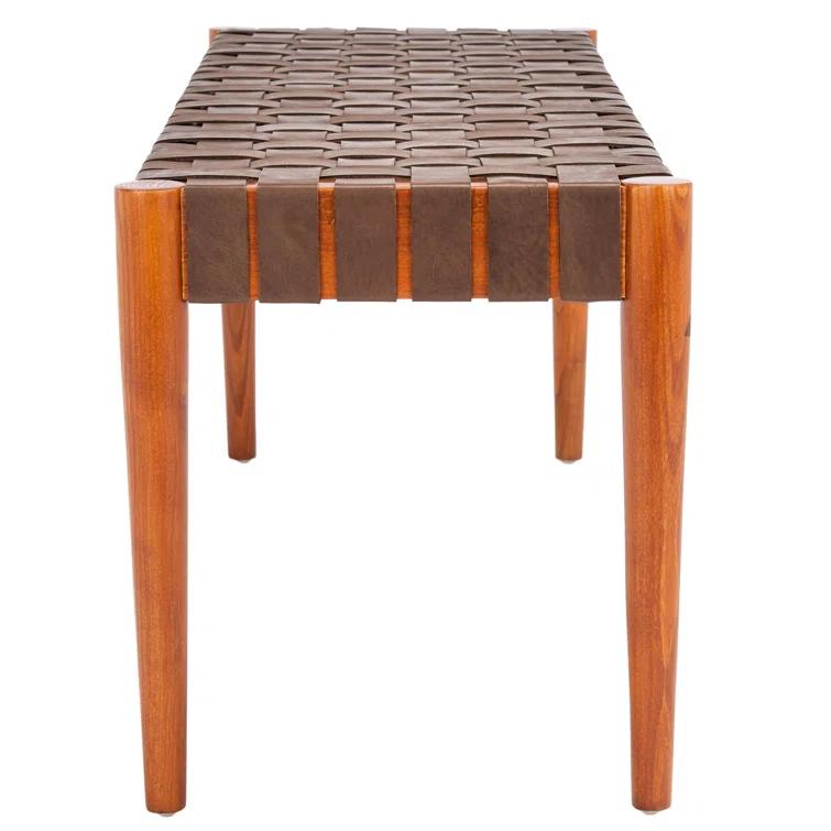 Orin 47" Woven Leather Bench