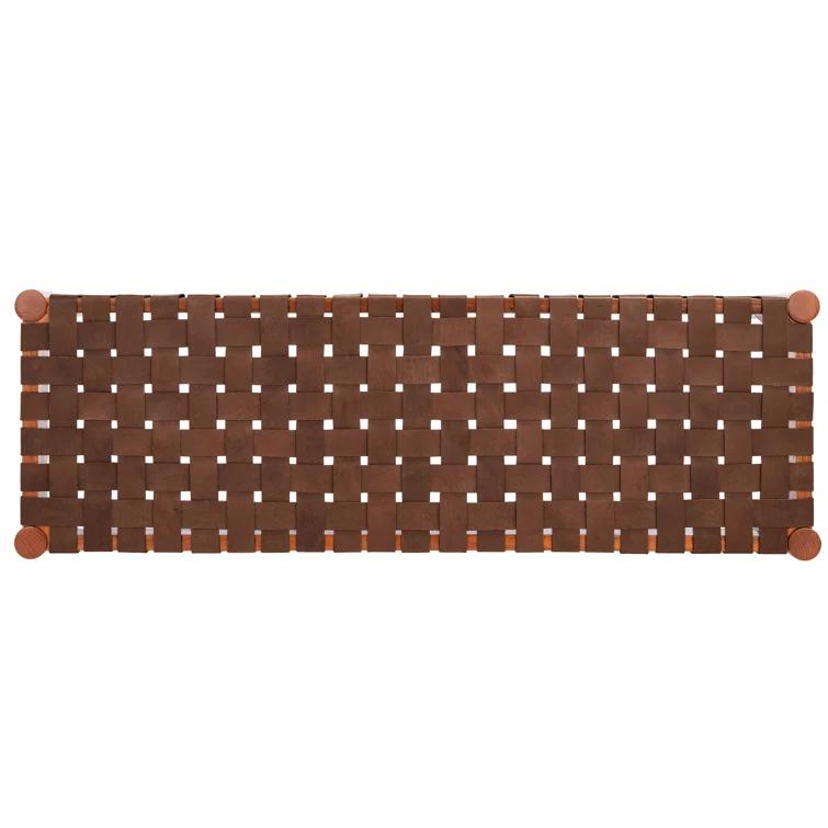 Orin 47" Woven Leather Bench