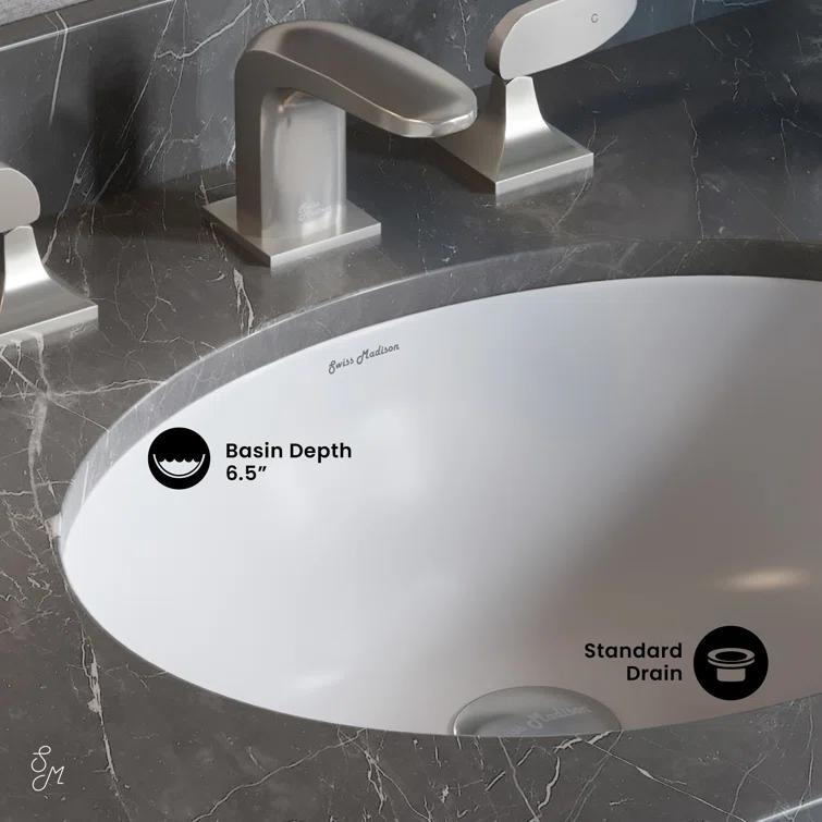 Monaco 19 Oval Under-Mount Bathroom Sink