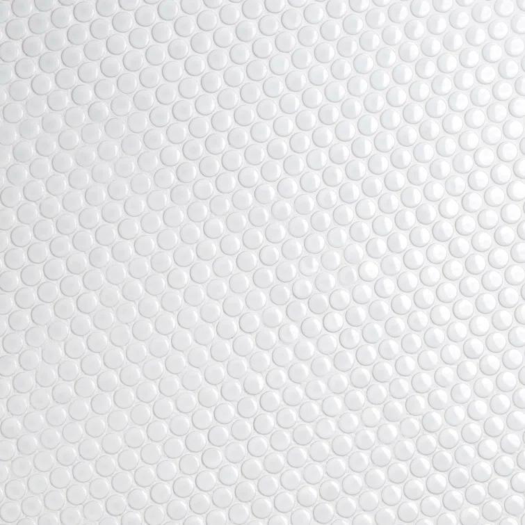 Penny Round 12 in. x 13 in. Porcelain Mosaic Floor and Wall Tile