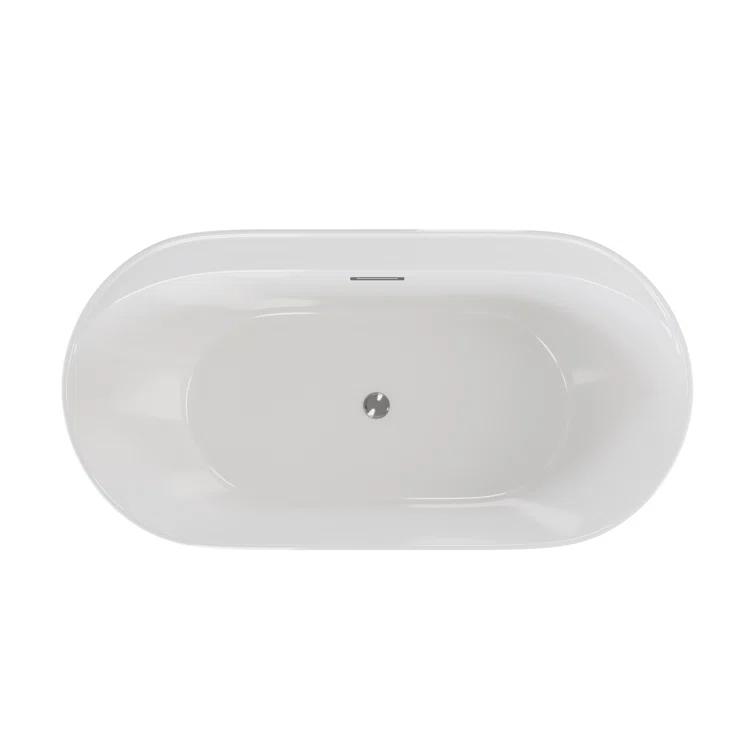 Swiss Madison Monaco 59" Freestanding Bathtub With Matte Black Stand SM-FB1002MB