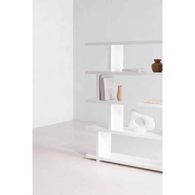Modern Staggered Bookshelf (63")