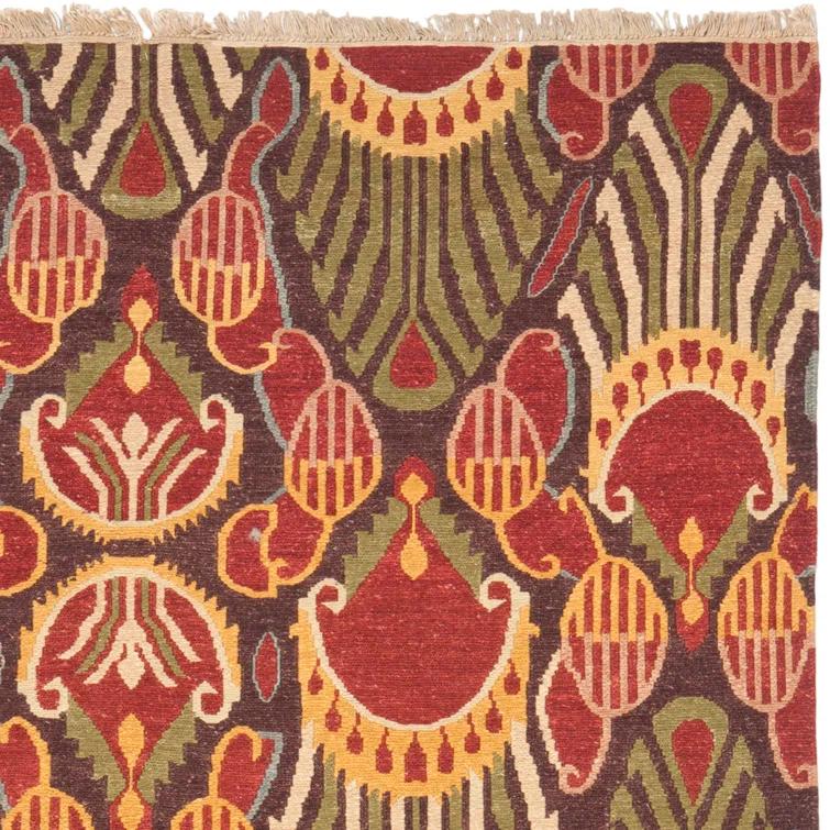 SAFAVIEH Sumak Lucius Transitional Wool Area Rug, Red/Green, 9' x 12'