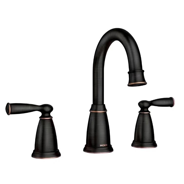 Moen 84947-BRB Moen Banbury 8 In. Widespread Double Handle High-Arc Bathroom Faucet In Mediterranean (Valve Included)