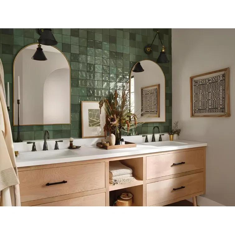 Moen 84947-BRB Moen Banbury 8 In. Widespread Double Handle High-Arc Bathroom Faucet In Mediterranean (Valve Included)