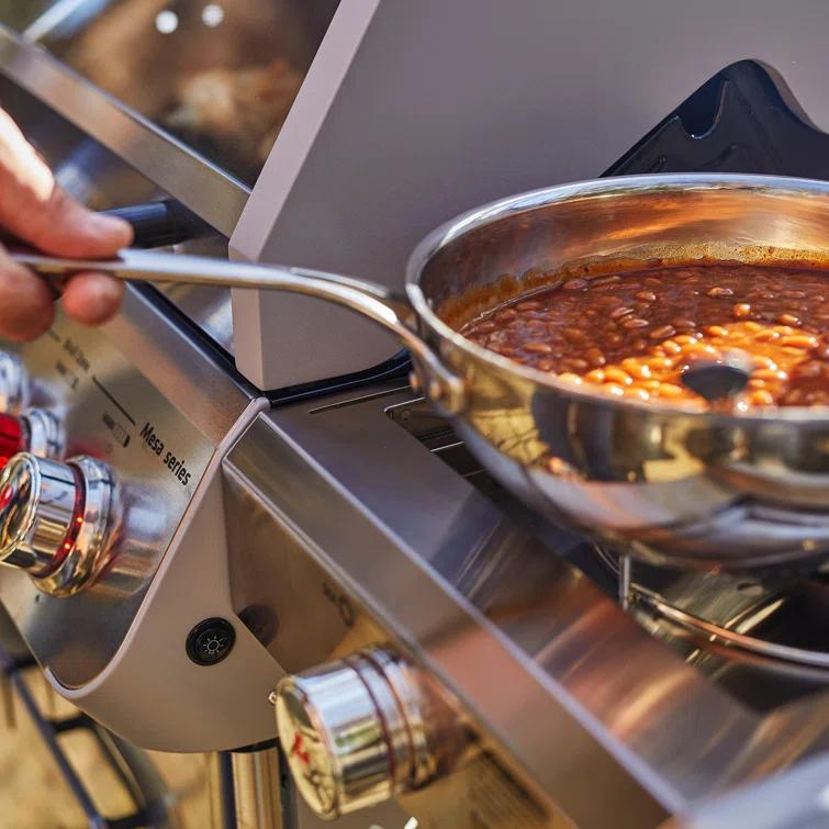 Monument Grills Mesa 415BZ,4-Burner Liquid Propane Infrared Gas Grill with Side Burner and Cabinet, 62,000 BTU – Perfect for Family BBQs