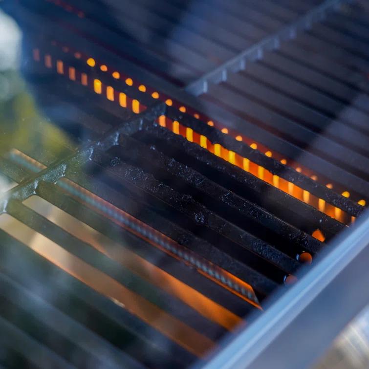 Monument Grills Mesa 415BZ,4-Burner Liquid Propane Infrared Gas Grill with Side Burner and Cabinet, 62,000 BTU – Perfect for Family BBQs