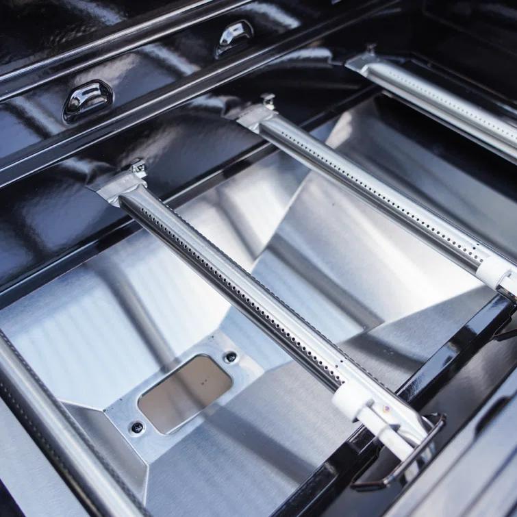 Monument Grills Mesa 415BZ,4-Burner Liquid Propane Infrared Gas Grill with Side Burner and Cabinet, 62,000 BTU – Perfect for Family BBQs